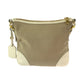 PRADA Jacquard Messenger Bag Beige Ivory Gold Women Used Authentic