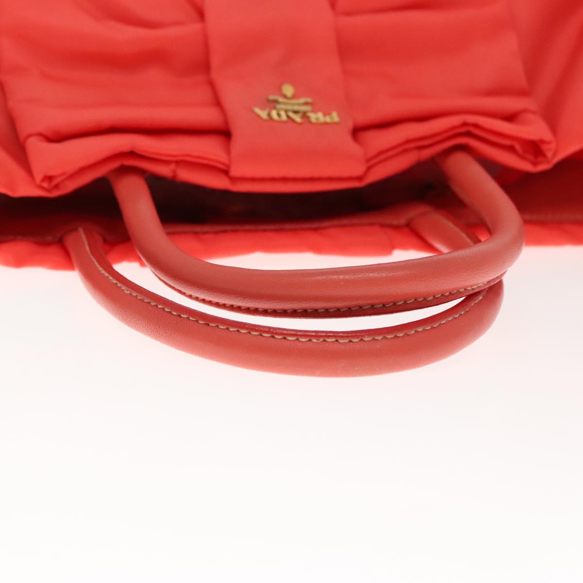 PRADA Hand Bag Nylon Sunset Gold