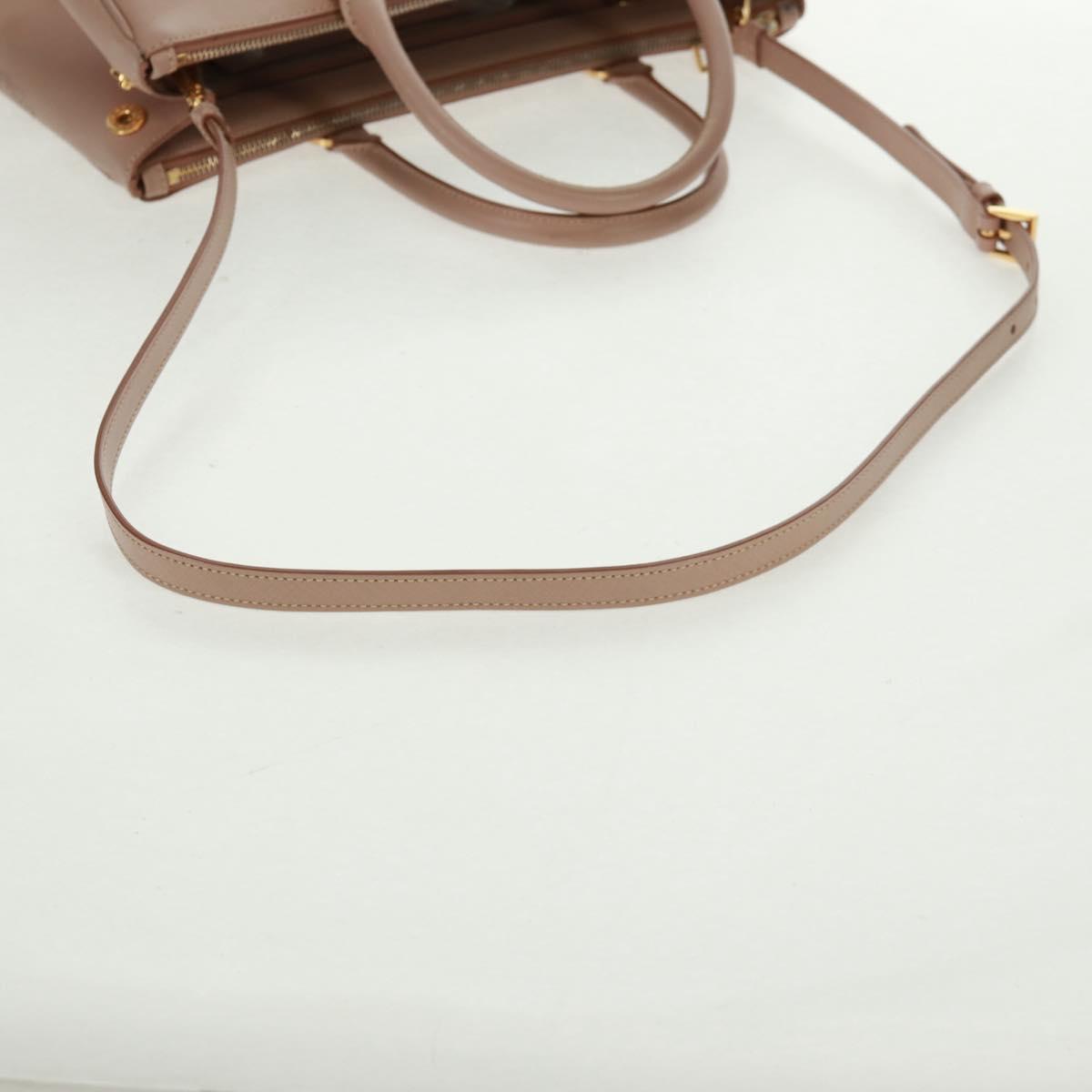 PRADA Two Way Hand Bag Saffiano Leather Pink Gold