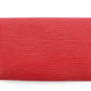 LOUIS VUITTON Long Wallet Purse Red Portonebi Tresol