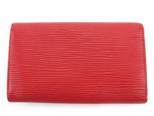 LOUIS VUITTON Long Wallet Purse Red Portonebi Tresol