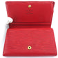 LOUIS VUITTON Long Wallet Purse Red Portonebi Tresol