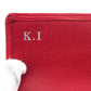 LOUIS VUITTON Long Wallet Purse Red Silver Portefeuille Sarah
