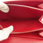 LOUIS VUITTON Long Wallet Purse Red Silver Portefeuille Sarah