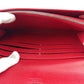 LOUIS VUITTON Long Wallet Purse Red Silver Portefeuille Sarah