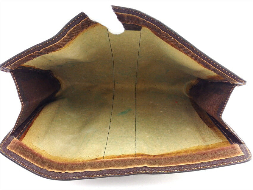 GUCCI Clutch bag Beige Brown Green type Sherry Line Old Gucci