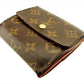 LOUIS VUITTON Bifold Wallet M61652 Brown beige gold Porte Monnaie Billets Cartes Credit