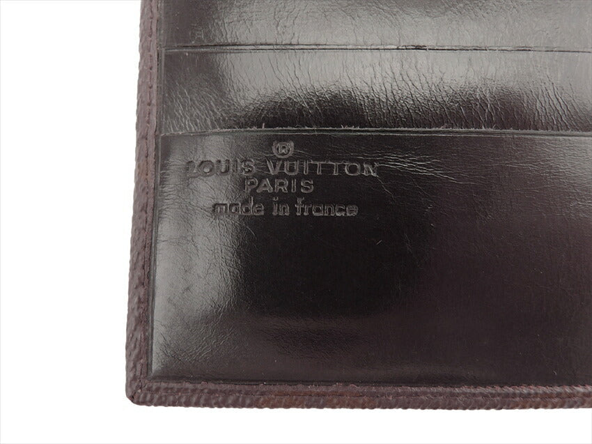 LOUIS VUITTON Bill Compartment No.142 Brown beige Porte Billets Cult Blue (old type)