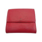 LOUIS VUITTON Bifold Wallet M63487 Red Porte Monnaie Billets Cartes Credit