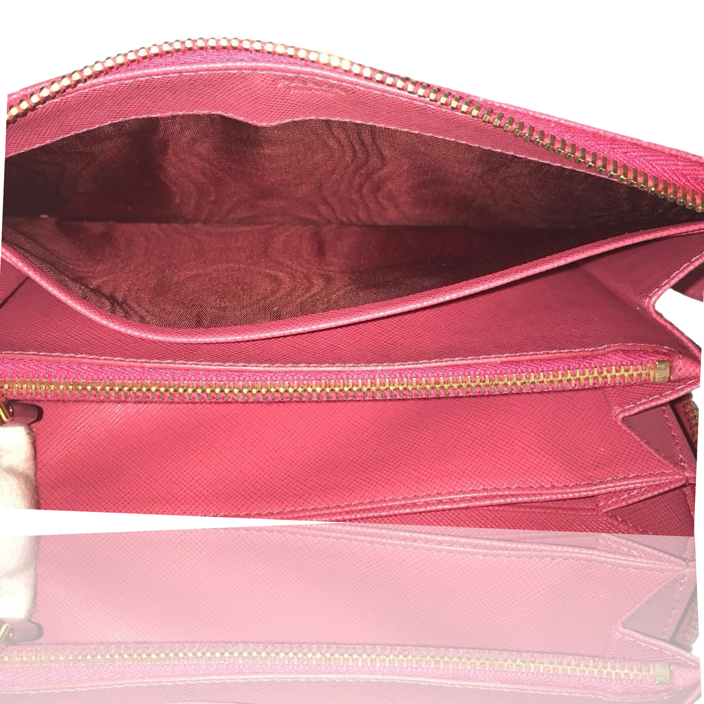 PRADA SAFFIANO ROUND ZIP WALLET