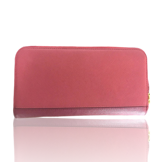 PRADA SAFFIANO ROUND ZIP WALLET