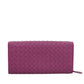 BOTTEGA VENETA Intecciato Long Wallet Leather Purple