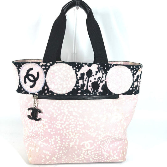 CHANEL Shoulder Bag cotton pink High Summer Pile Large CC COCO Mark