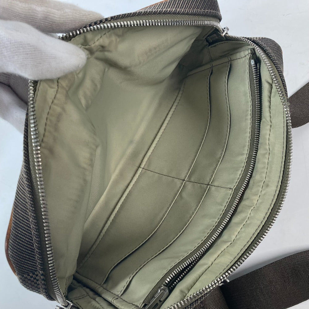 LOUIS VUITTON Sling bag M93619 Damier Jean Canvas khaki Damier Jean Acrobat mens Used Authentic