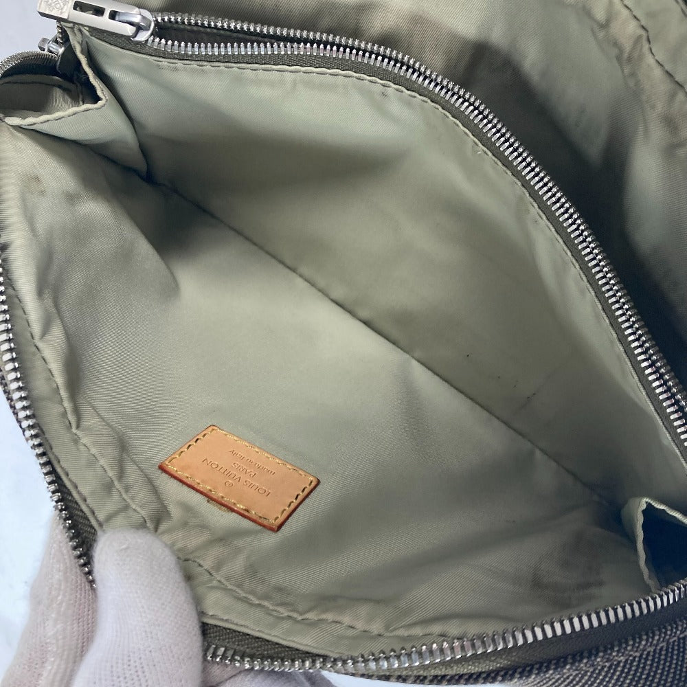 LOUIS VUITTON Sling bag M93619 Damier Jean Canvas khaki Damier Jean Acrobat mens Used Authentic