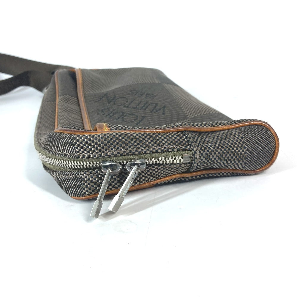 LOUIS VUITTON Sling bag M93619 Damier Jean Canvas khaki Damier Jean Acrobat mens Used Authentic