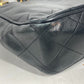 CHANEL Shoulder Bag lambskin black Quilted Matelasse Vintage WChain bag Women Used Authentic