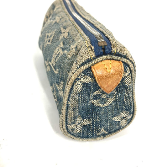 LOUIS VUITTON Pouch M95081 Monogram denim blue Monogram denim Truth Speedy GM Women Used Authentic