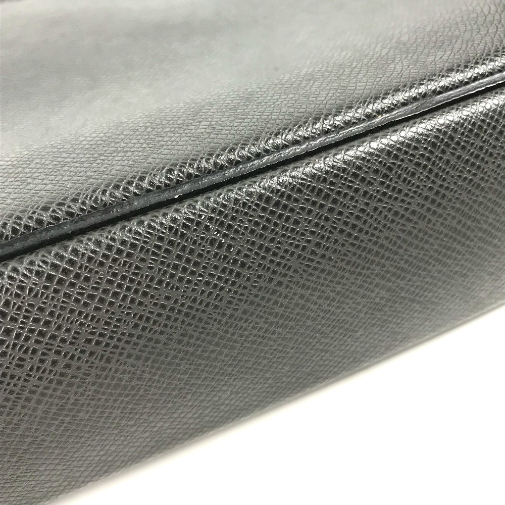 LOUIS VUITTON Business bag M30643 Taiga Leather black Taiga PortoDocument Business PDV mens Secondhand Authentic