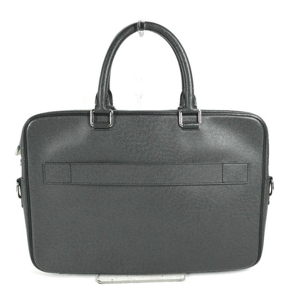 LOUIS VUITTON Business bag M30643 Taiga Leather black Taiga PortoDocument Business PDV mens Secondhand Authentic