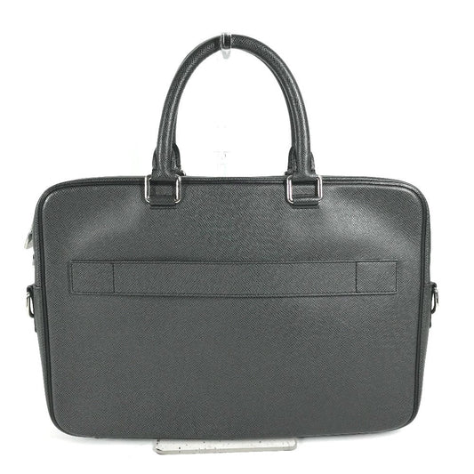 LOUIS VUITTON Business bag M30643 Taiga Leather black Taiga PortoDocument Business PDV mens Secondhand Authentic