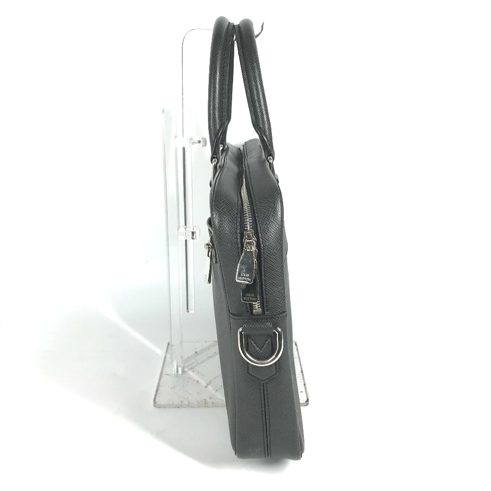 LOUIS VUITTON Business bag M30643 Taiga Leather black Taiga PortoDocument Business PDV mens Secondhand Authentic