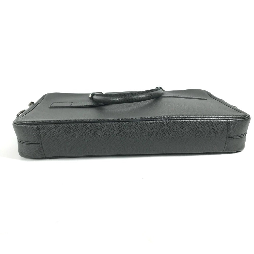 LOUIS VUITTON Business bag M30643 Taiga Leather black Taiga PortoDocument Business PDV mens Secondhand Authentic