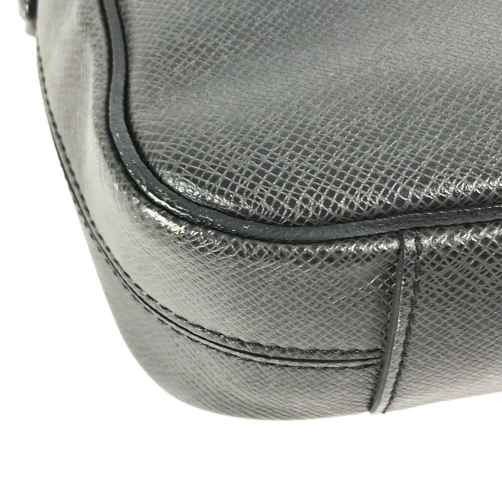 LOUIS VUITTON Business bag M30643 Taiga Leather black Taiga PortoDocument Business PDV mens Secondhand Authentic