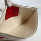 CELINE Clutch bag Leather / canvas white logo Women Used Authentic
