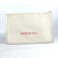 CELINE Clutch bag Leather / canvas white logo Women Used Authentic