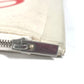 CELINE Clutch bag Leather / canvas white logo Women Used Authentic