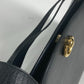 CELINE Shoulder Bag leather black vintage logo Women Used Authentic