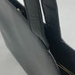 CELINE Shoulder Bag leather black vintage logo Women Used Authentic
