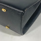 CELINE Shoulder Bag leather black vintage logo Women Used Authentic