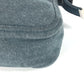 FENDI Shoulder Bag Jersey gray Mamma Bucket logo Women Used Authentic