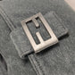 FENDI Shoulder Bag Jersey gray Mamma Bucket logo Women Used Authentic