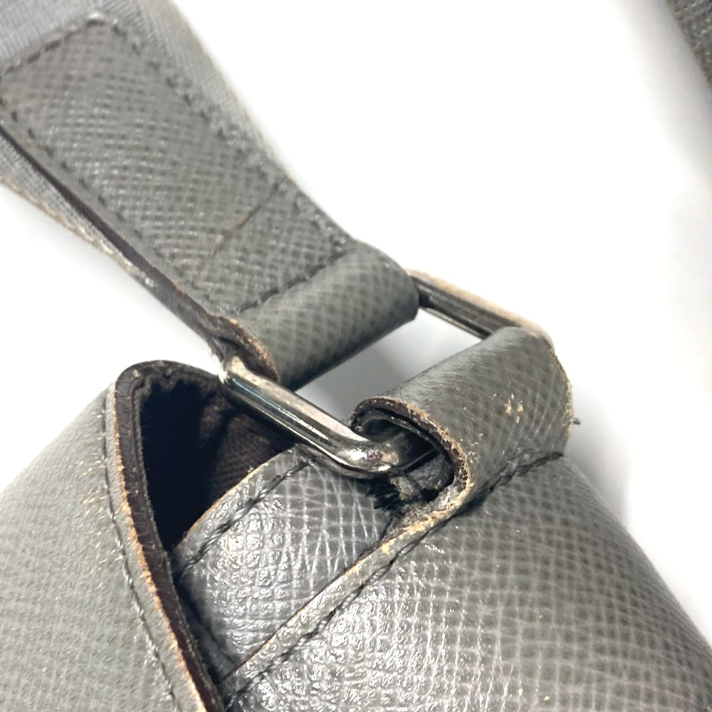 LOUIS VUITTON Shoulder Bag M32623 Taiga Leather gray Taiga Roman MM mens Used Authentic