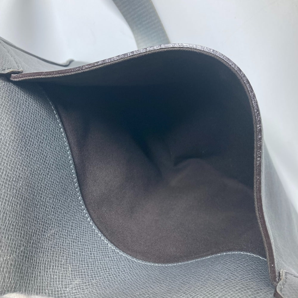 LOUIS VUITTON Shoulder Bag M32623 Taiga Leather gray Taiga Roman MM mens Used Authentic