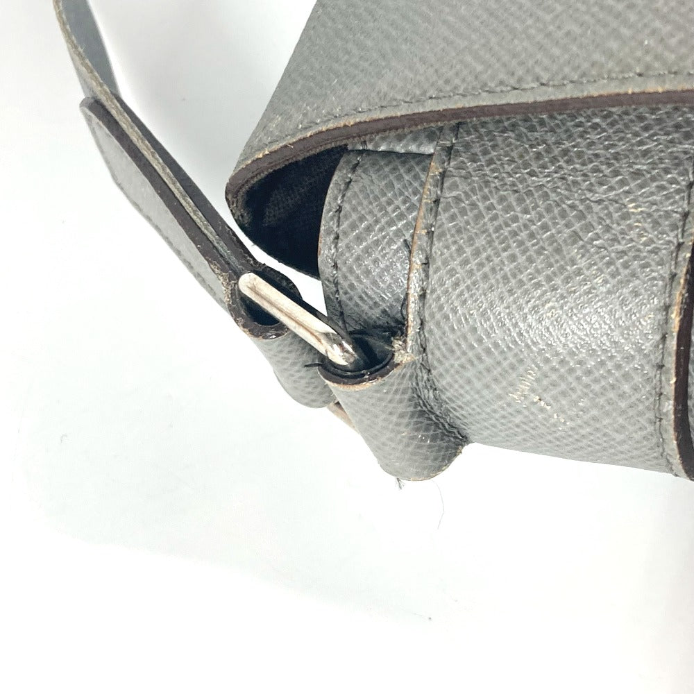 LOUIS VUITTON Shoulder Bag M32623 Taiga Leather gray Taiga Roman MM mens Used Authentic