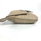 FENDI Shoulder Bag 8BT075 Leather / canvas beige flap logo Zucchino Women Used Authentic