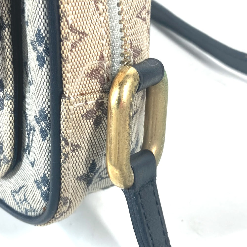 LOUIS VUITTON Shoulder Bag N41127 Damier Jean Canvas Navy Damier Jean Petite message mens Used Authentic