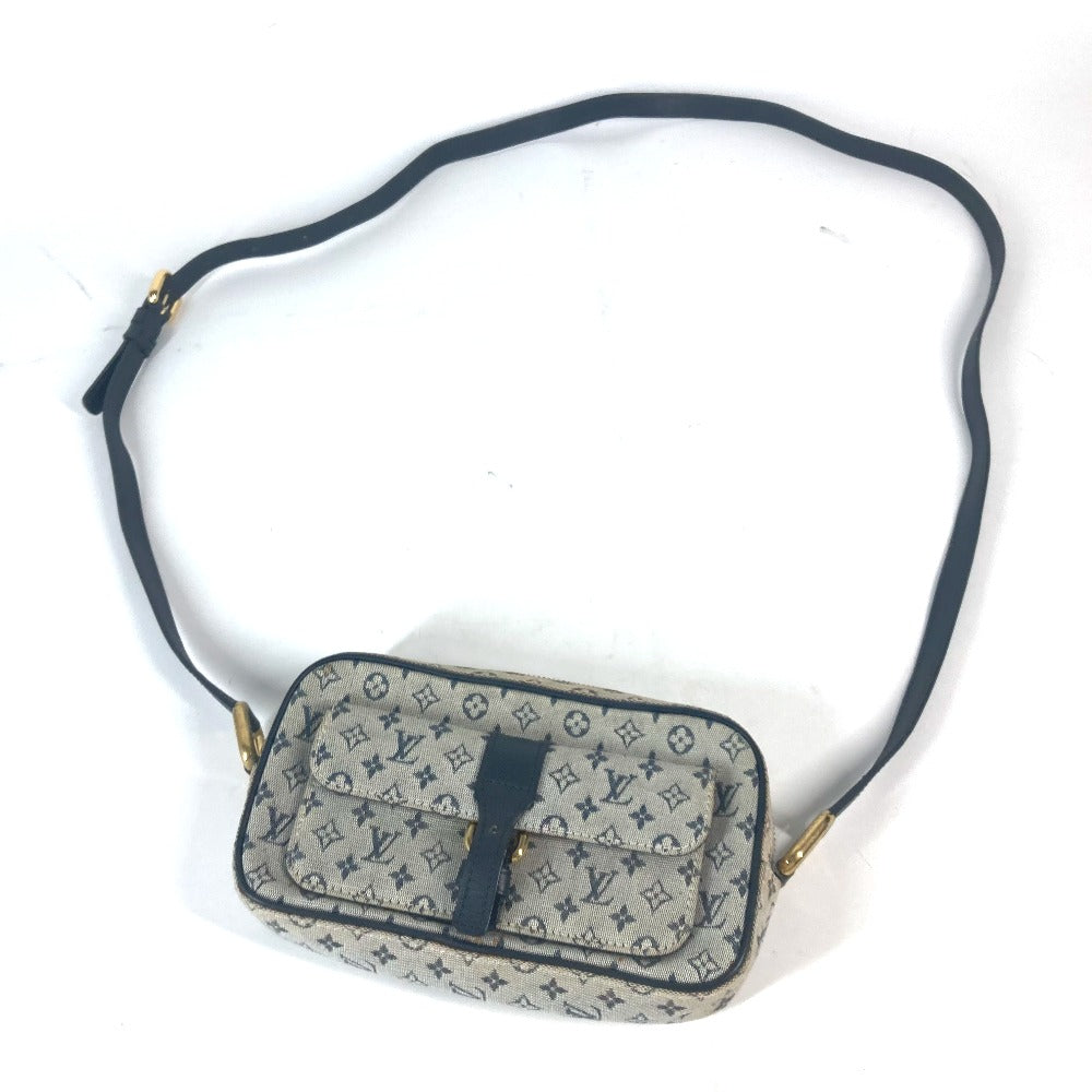 LOUIS VUITTON Shoulder Bag N41127 Damier Jean Canvas Navy Damier Jean Petite message mens Used Authentic