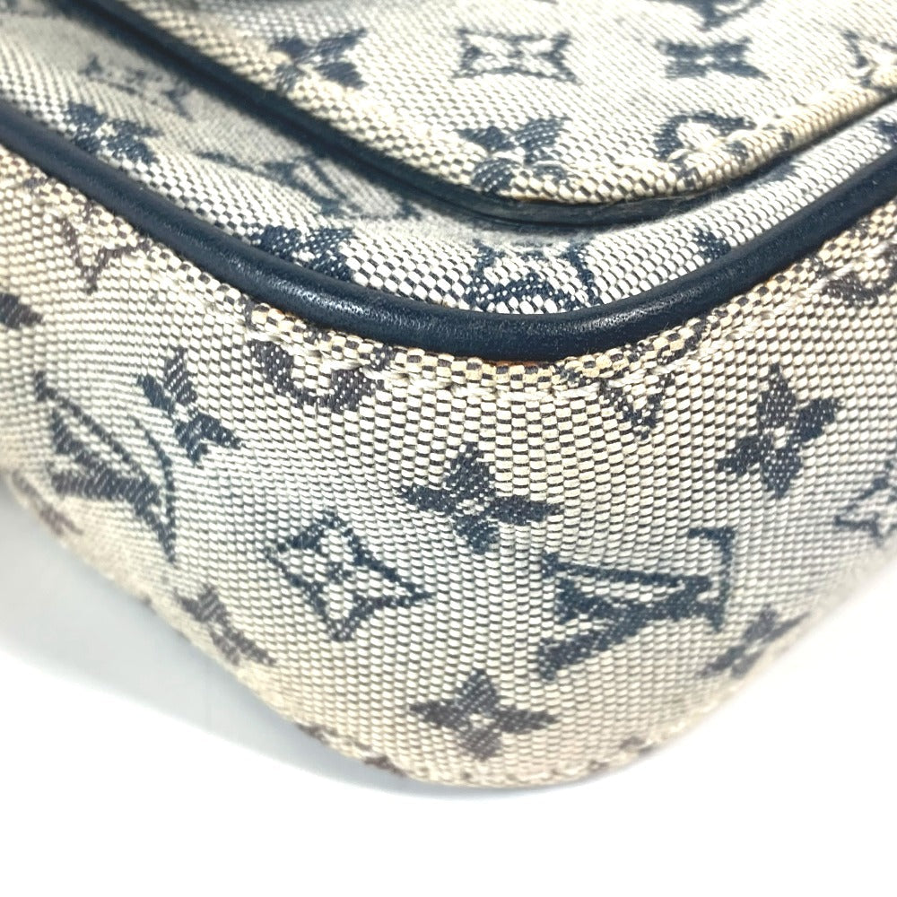 LOUIS VUITTON Shoulder Bag N41127 Damier Jean Canvas Navy Damier Jean Petite message mens Used Authentic