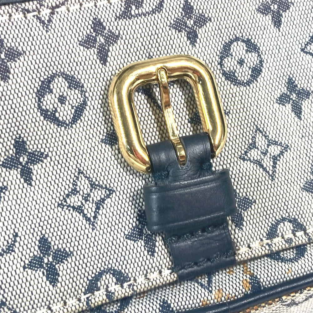 LOUIS VUITTON Shoulder Bag N41127 Damier Jean Canvas Navy Damier Jean Petite message mens Used Authentic