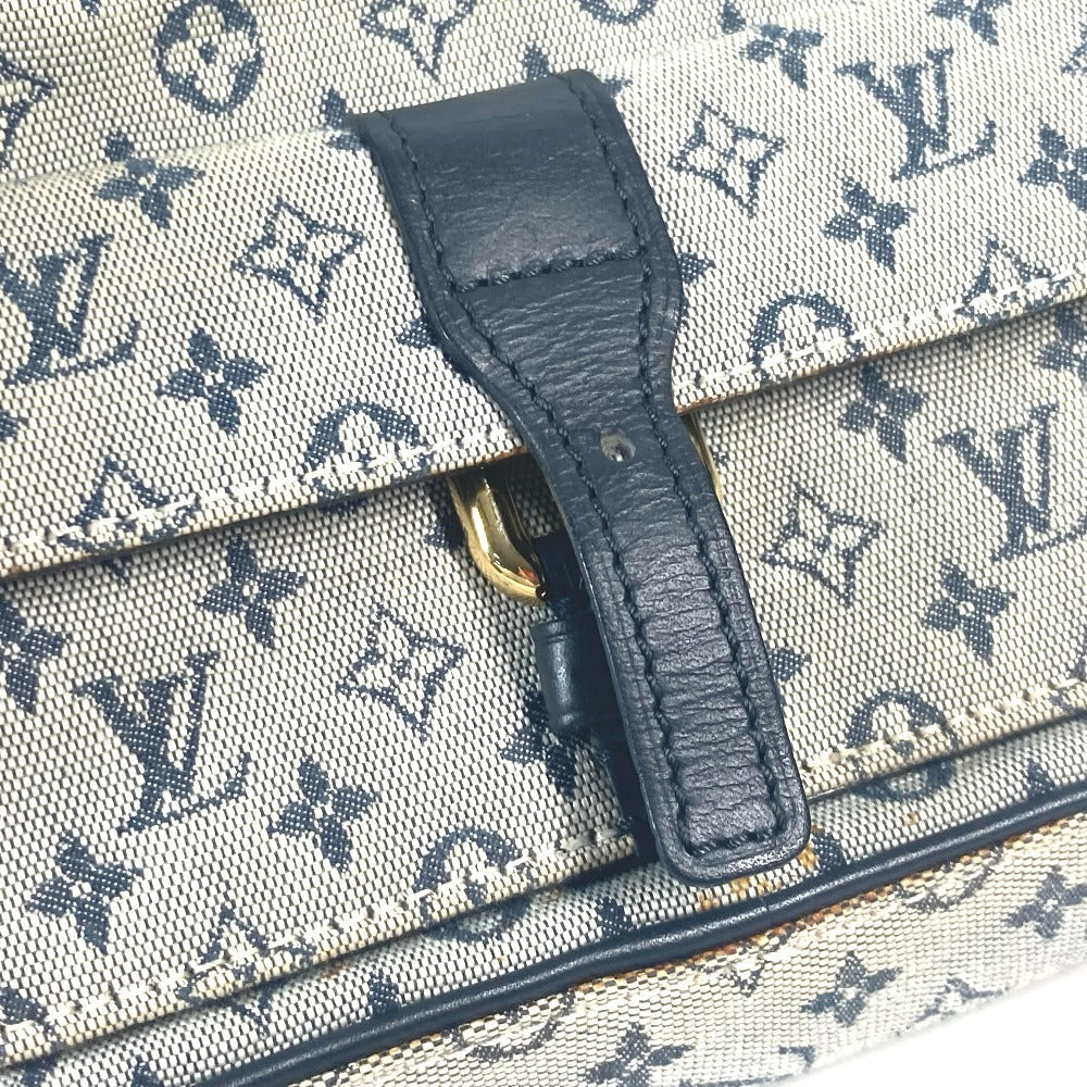 LOUIS VUITTON Shoulder Bag N41127 Damier Jean Canvas Navy Damier Jean Petite message mens Used Authentic