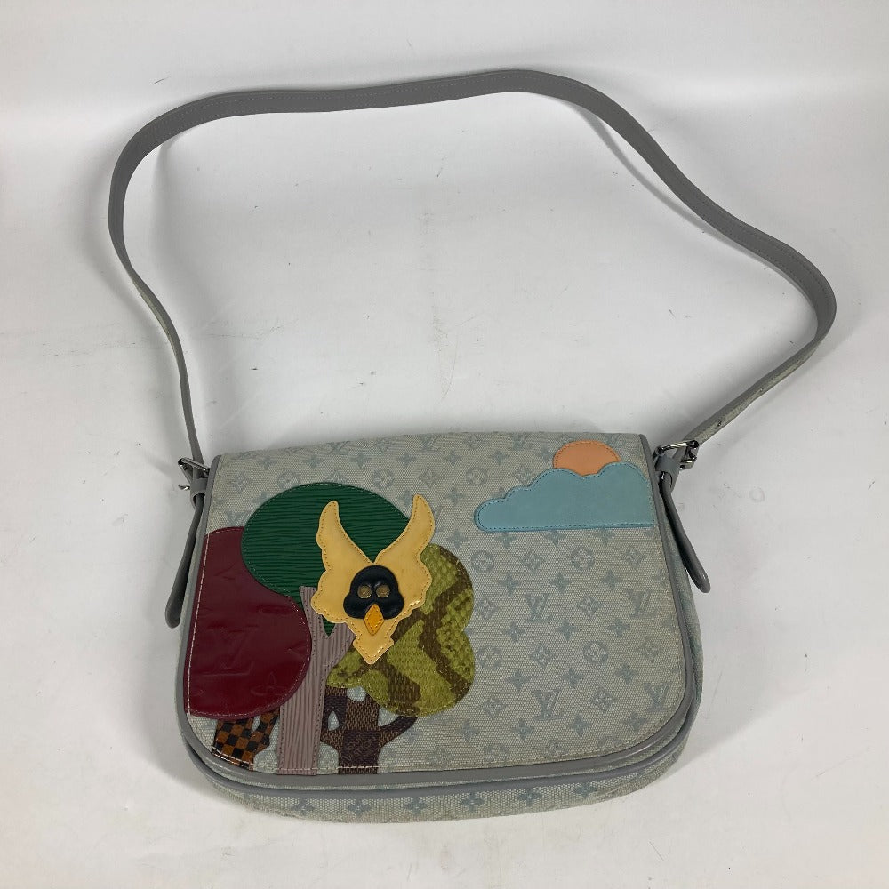 LOUIS VUITTON Shoulder Bag M92279 Canvas, Leather gray Monogram mini Conte Def Musette Women Used Authentic