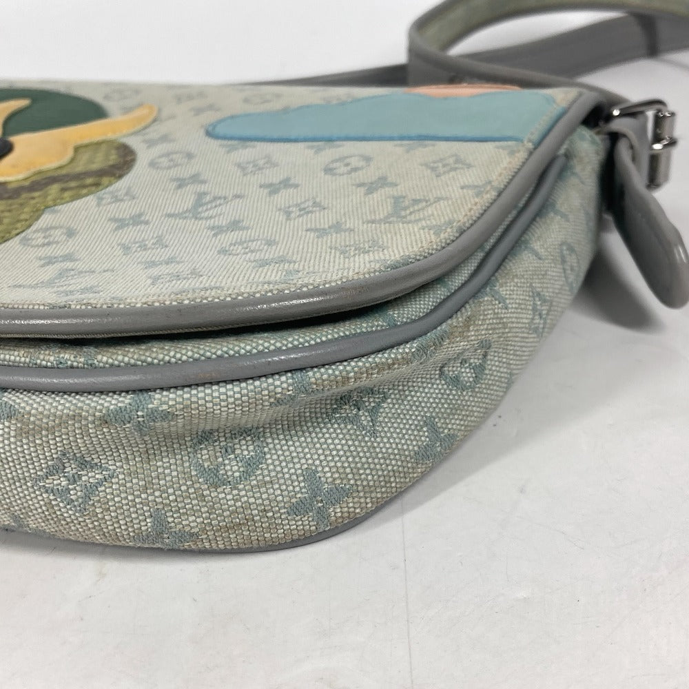 LOUIS VUITTON Shoulder Bag M92279 Canvas, Leather gray Monogram mini Conte Def Musette Women Used Authentic