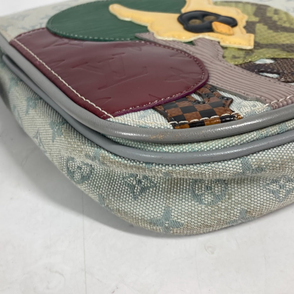 LOUIS VUITTON Shoulder Bag M92279 Canvas, Leather gray Monogram mini Conte Def Musette Women Used Authentic