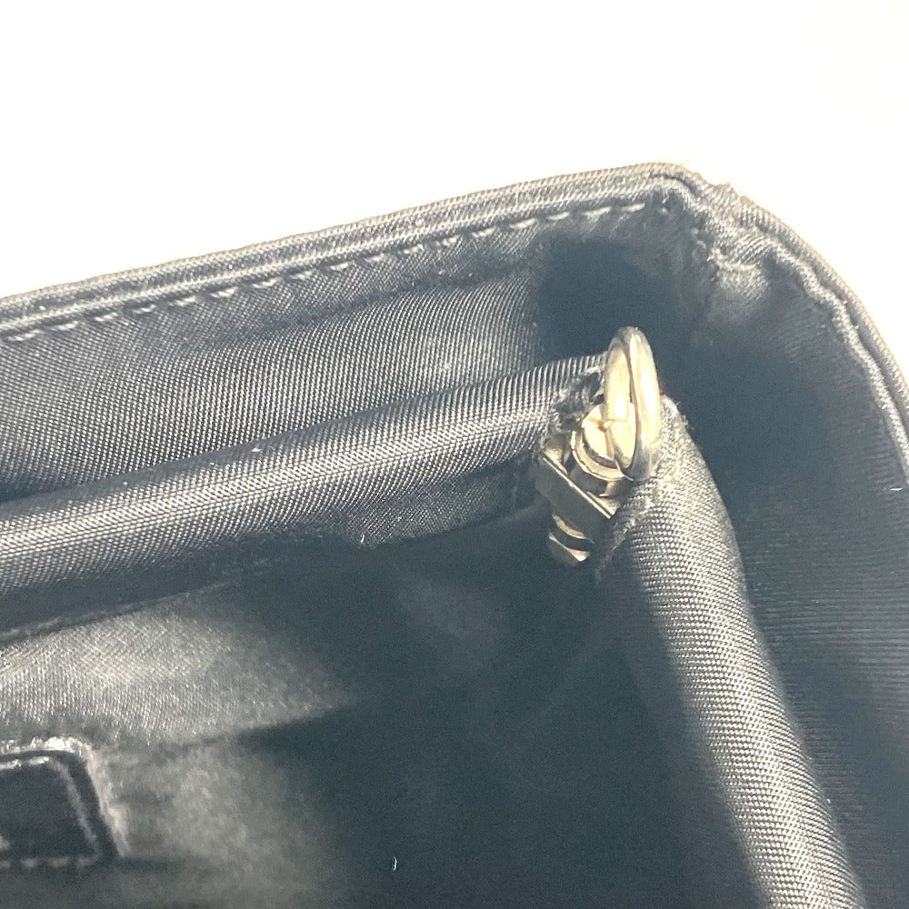 FENDI Shoulder Bag Leather / nylon black vintage FF logo Women Used Authentic