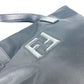 FENDI Shoulder Bag Leather / nylon black vintage FF logo Women Used Authentic